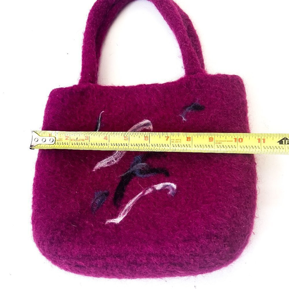 hand made felted wool bag - Picture 6 of 7